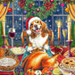 Springbok Thanksgiving Guest 1000 Piece Puzzle for mature-themeds and Families - Our Furry Friend is Waiting for Thanksgiving 