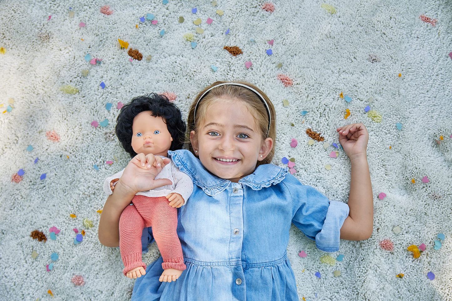 Miniland Clothes For Dolls 15'' Knitted Outfit Sweater & Trausers - Eco, Made In Spain, Quality, Role Play, Educational