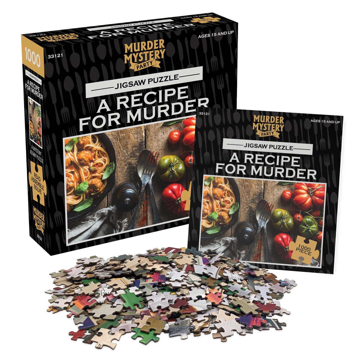 Bepuzzled Classic Mystery Recipe For Murder Jigsaw Puzzle By University Games |Comes With Murder Mystery And Jigsaw Puzzle | 1,000 Piece Jigsaw | For Ages 12 Years And Up
