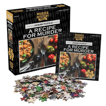 Bepuzzled Classic Mystery Recipe For Murder Jigsaw Puzzle By University Games |Comes With Murder Mystery And Jigsaw Puzzle | 1,000 Piece Jigsaw | For Ages 12 Years And Up