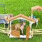 Peagprav Horse Stable Figurine Playset Horse Club With Rider Horses Toy Figures Animal Toys Set For Boys And Girls Gifts For Gir
