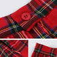 Beautifulfashionlife Women`S School Scottish Tartan High Waist Short Skirts (4Xl,Red Grey Brown)