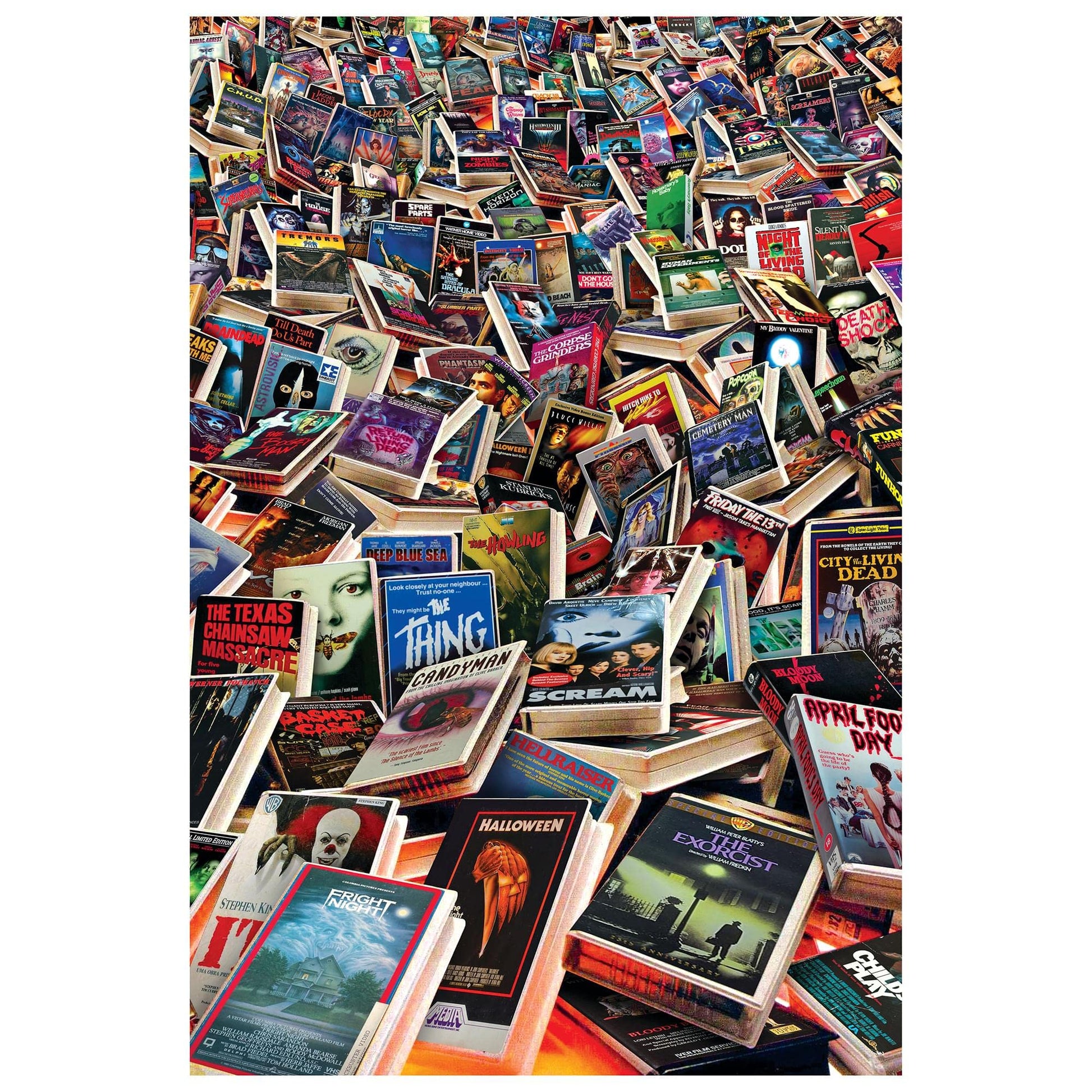 Horror VHS Cemetery 1000-Piece Jigsaw Puzzle  Brain Teaser for Kids and mature-themeds | 28 x 20 Inches