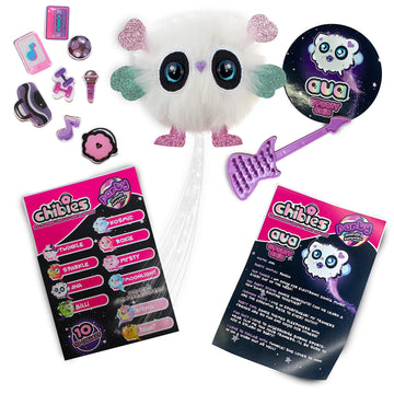 Wow! Pods Chibies Boom Box - Ava | Cute Fluffy Party Pets That Flash To The Beat Of Music | Interactive Animal Soft Toy Characters