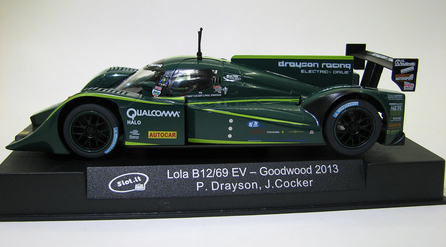 Slot.It Lola B12/69 EV Slot Car - Goodwood 2013, 1:32 Scale, Plastic, Model SICA22E