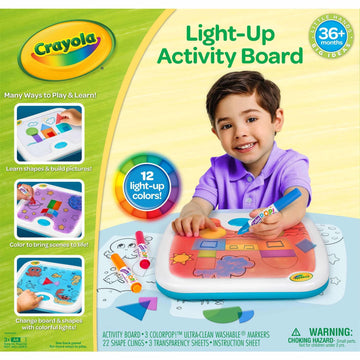 Crayola Light Up Activity Board, Sensory Toy For Toddlers & Kids, Light Box, Light Up Coloring Board, Toys & Gifts For Kids, 3+