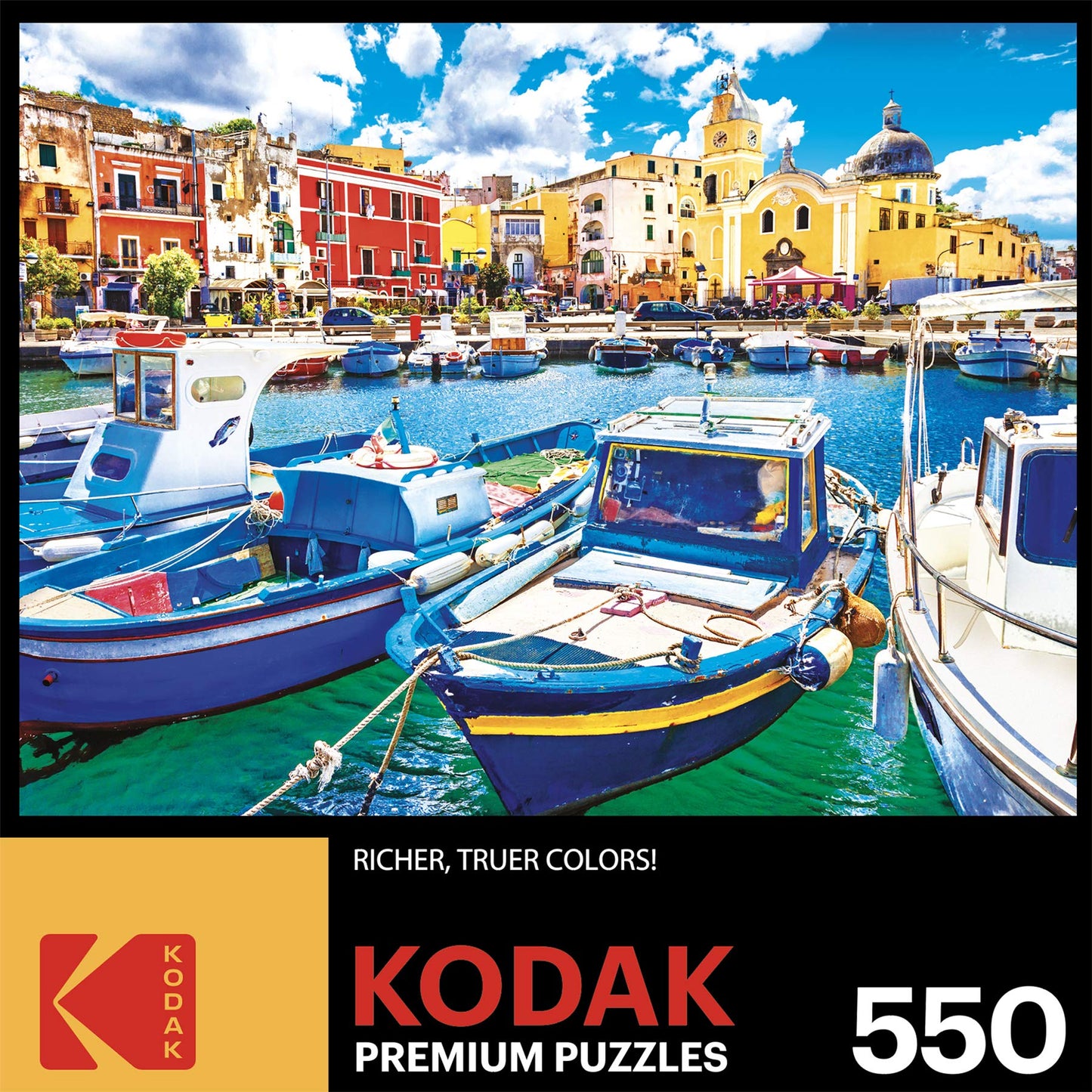 Roseart - Kodak Premium - Colorful Procida Island And Boats, Italy - 550 Piece Jigsaw Puzzle For Adults