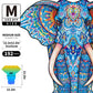Claord 2.1 Elephant Wooden Jigsaw Puzzles For Adults, 12.2 X 12.2 Inches And 192Pcs With 12 Uniquely-Shaped Pieces, Colorful Unique Shape Animal Wooden Puzzle, Best Gift For Adults And Kids…