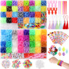 XKDOUS 64 Colors Rubber Band Bracelet Kit, Bracelet Making Kit for Art and Craft, Rubberband Bracelets Kit for Kids Ages 6+, Ban