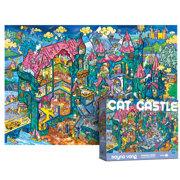 Antelope 2 In 1 1000 Piece Puzzle Bundle - Cat Castle - 1000 Piece Jigsaw Puzzle Bundle With Roller Coaster - 1000 Piece Jigsaw Puzzle