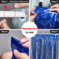 PartyWoo 2 pcs Royal Blue Foil Fringe Curtain, Metallic Foil Tinsel Fringe Backdrop Door Fringe for Birthday Wedding Party Photo
