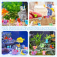 64 Pcs Luminous Mini Resin Axolotl 8 Colors Glow In The Dark Tiny Small Little Resin Axolot To Hide Plastic Animal Figures For G