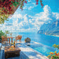 Cross & Glory - Patio By The Sea - 1000 Piece Jigsaw Puzzle For Adults | Serene Coastal Patio And Ocean View Puzzle | Challengin