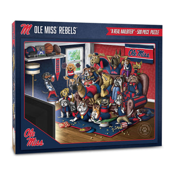 Youthefan Ncaa Mississippi Rebels Purebred Fans 500Pc Puzzle - A Real Nailbiter