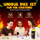 Spicy Dice Purple: The Ultimate Family Dice Game - Pearlized Colored Dice With Cheat Sheet And Silkscreened Pouch For Strategic