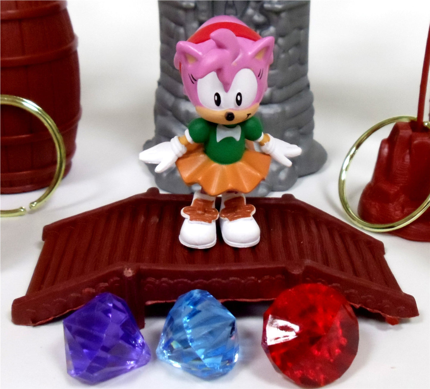 Sonic 18 Piece Play Set Featuring Random Sonic Figures And Accessories - May Include Super Sonic, Amy Rose, Miles, Tails Prower,