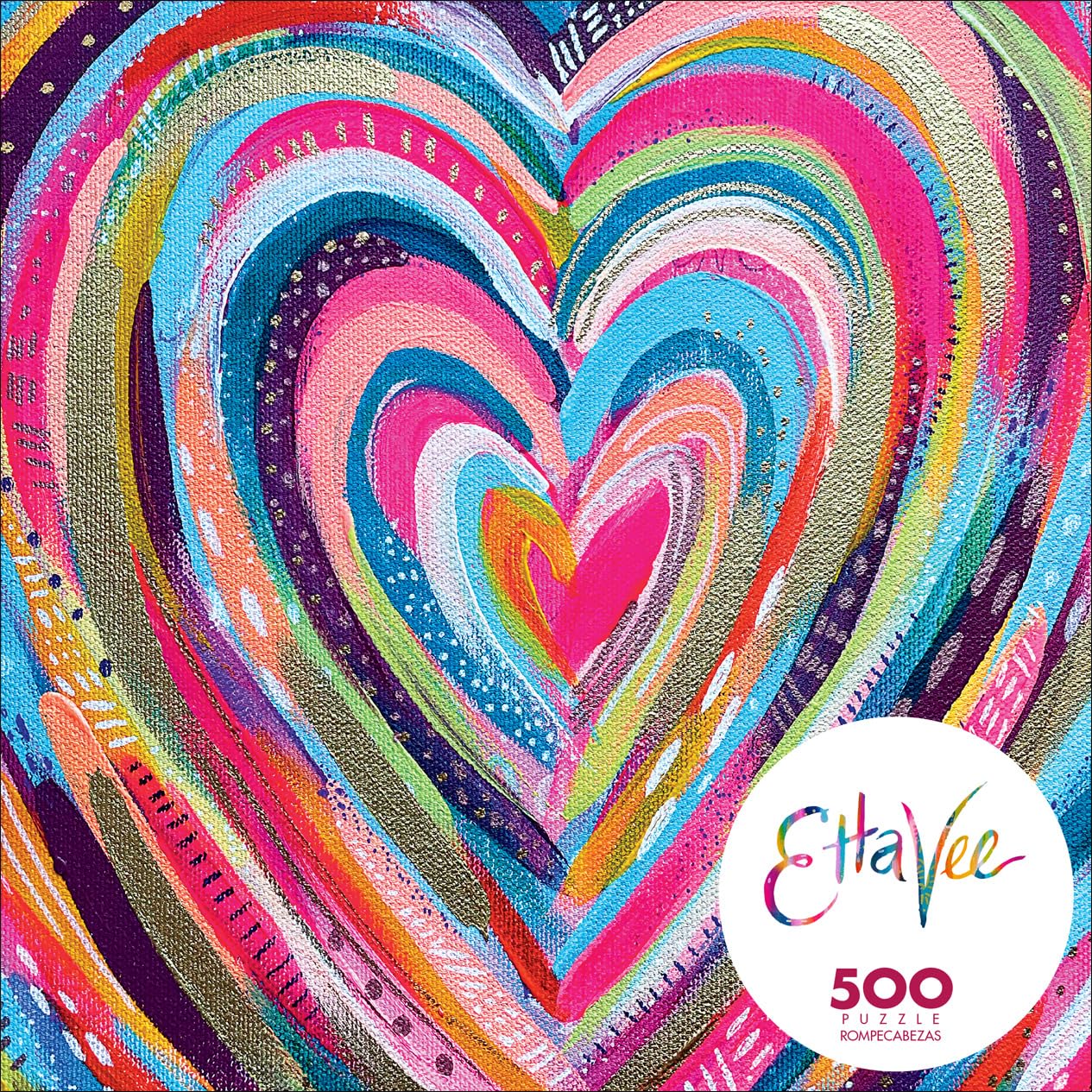 Buffalo Games - Ettavee - Bright Heart - 500 Piece Jigsaw Puzzle For Adults -Challenging Puzzle Perfect For Game Nights - Finished Size Is 21.25 X 15.00