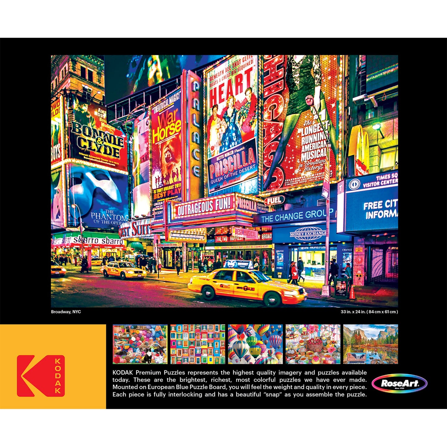 Roseart - Kodak Premium - Broadway, Nyc - 1500 Piece Jigsaw Puzzle For Adults