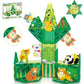 PicassoTiles Magnet Tile Building Blocks Forest Animal Theme Toy Set with 8 Character Action Figures Educational STEM Learning C