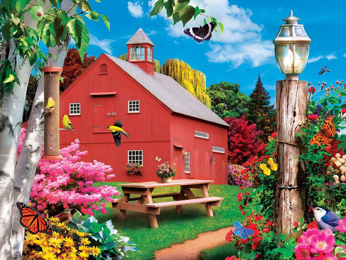 MasterPieces - 300 Piece Jigsaw Puzzle, Large EZ Grip Shapes, A Delightful Day, Fun for Adults, Seniors, Family, Kids, Non-Glare