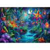 Fantasy Garden 1000 Piece Puzzle for mature-themeds Beautiful Enchanted Forest Night Scene Colorful Jigsaw Puzzles with Letters on Back Hard Impossible Difficult Challenging Family Puzzle(27.5 X19.6 )