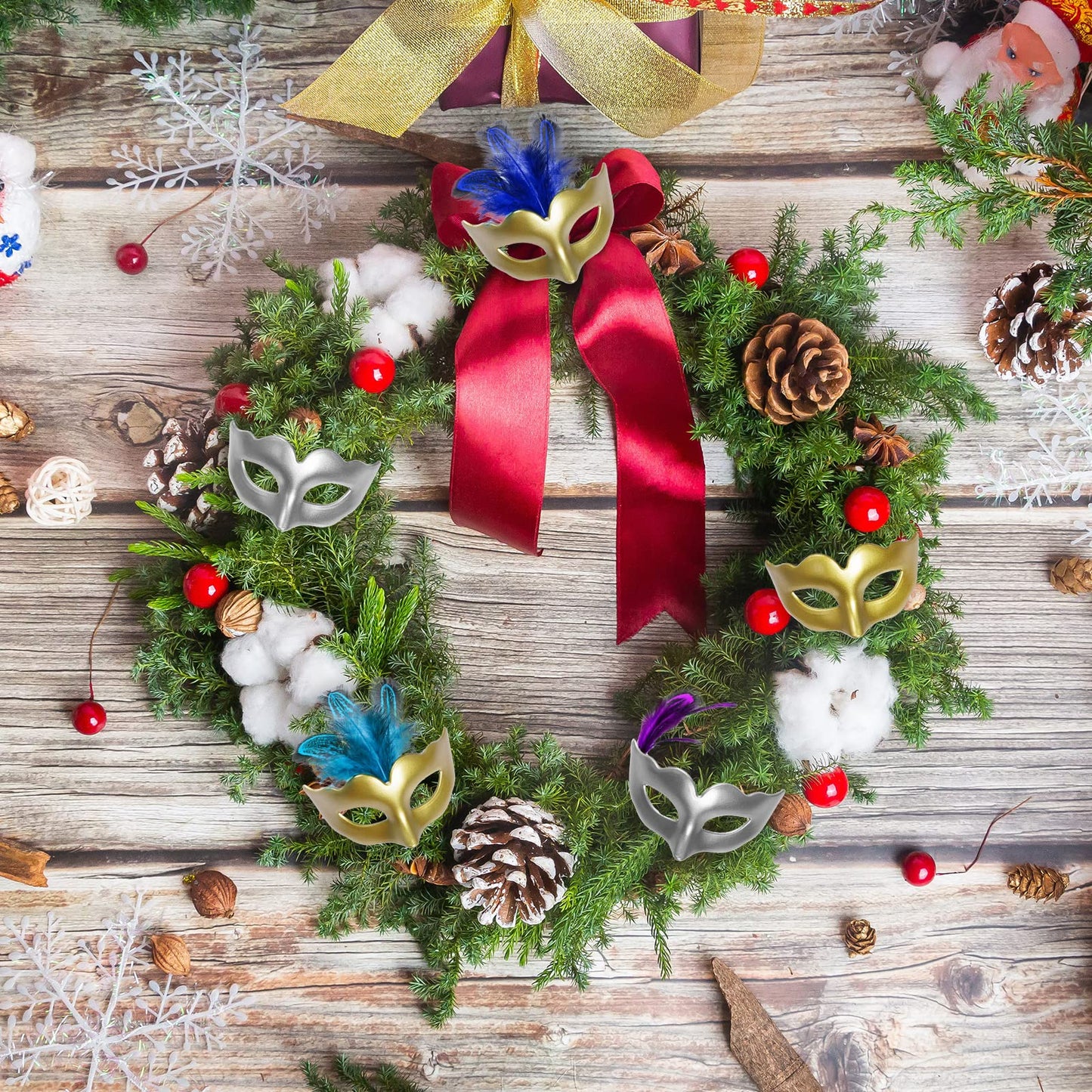 Yookat 20 Pieces Mini Masquerade Mask Small Mardi Gras Masks Small Venetian Mask Masquerade Masks Vintage Antique Masks