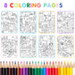 Land Of Cats Sticker + Coloring Book (300+ Cat Stickers For Kids & 8 Scenes) By Cupkin - Side By Side Activity Book Design - Cat