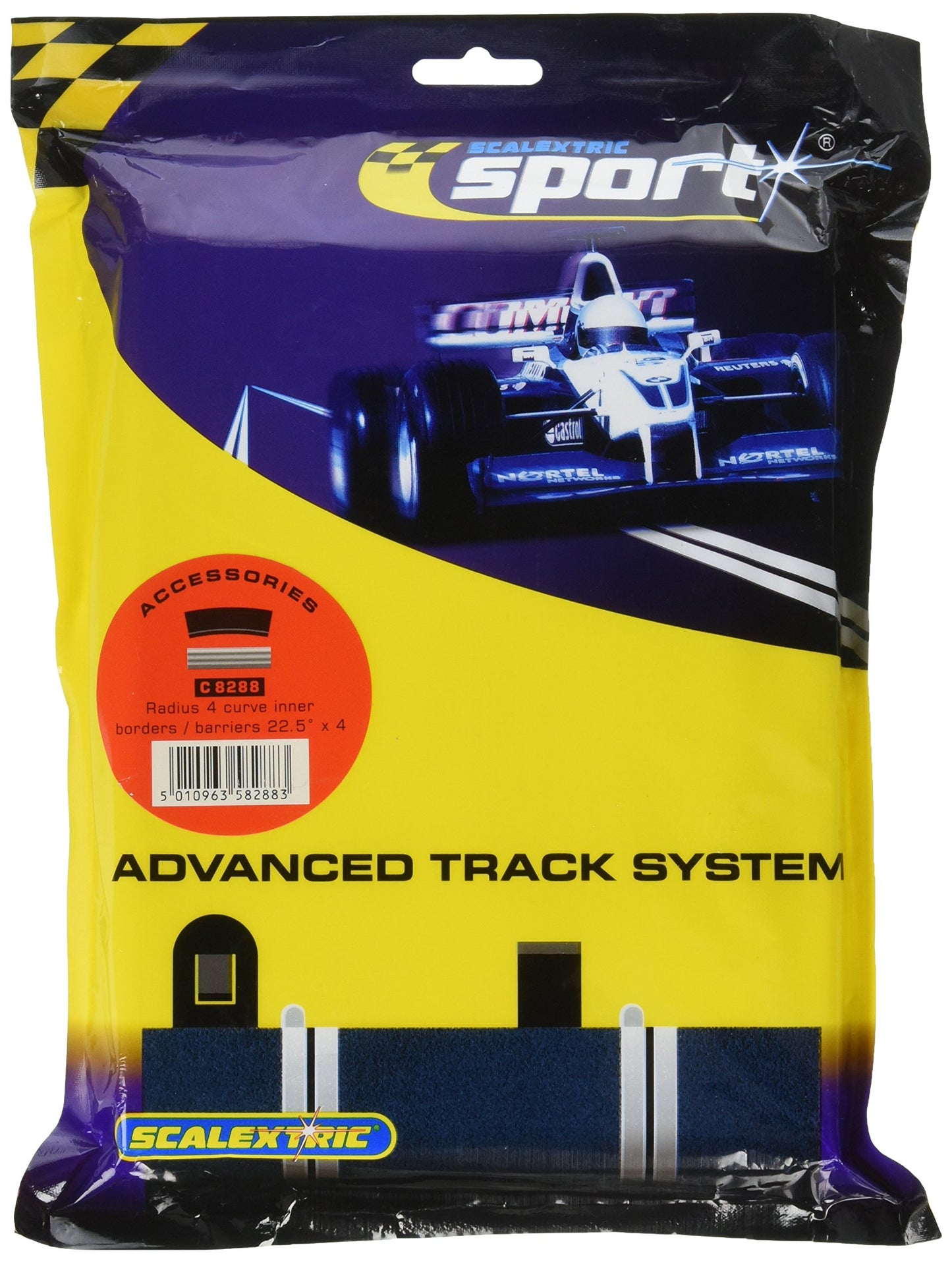 Scalextric Track Inner R4 Black Border & Barrier For C8234 1:32Nd Scale Scalextric Track C8288
