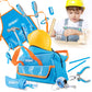 Hi-Spec 18pc Blue Kids Tool Kit Set & Child Size Tool Bag. Real Metal Hand Tools for DIY Building, Woodwork & Construction