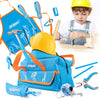 Hi-Spec 18pc Blue Kids Tool Kit Set & Child Size Tool Bag. Real Metal Hand Tools for DIY Building, Woodwork & Construction