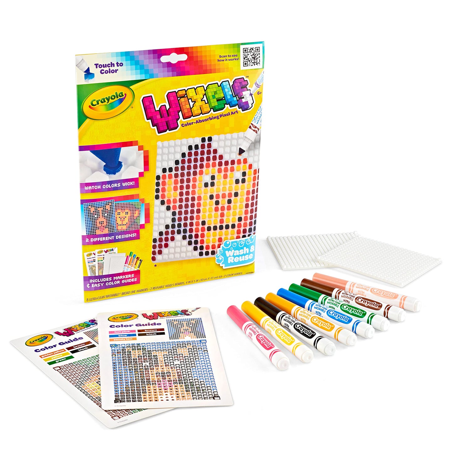 Crayola Wixels Animals Activity Kit, Pixel Art Coloring Set, Gift For Kids, Ages 6, 7, 8, 9