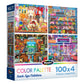 Roseart - Snack Size - Color Palette - 4 X 100 Piece Jigsaw Puzzle For Adults