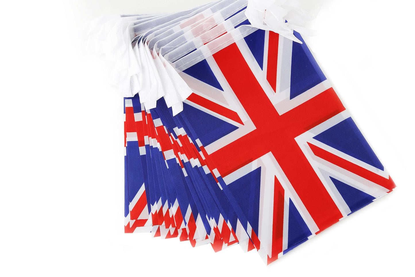Uk British Flag,100Feet/76Pcs United Kingdom Union Jack National Country World Pennant Flags Banner,Party Decoration Supplies Fo