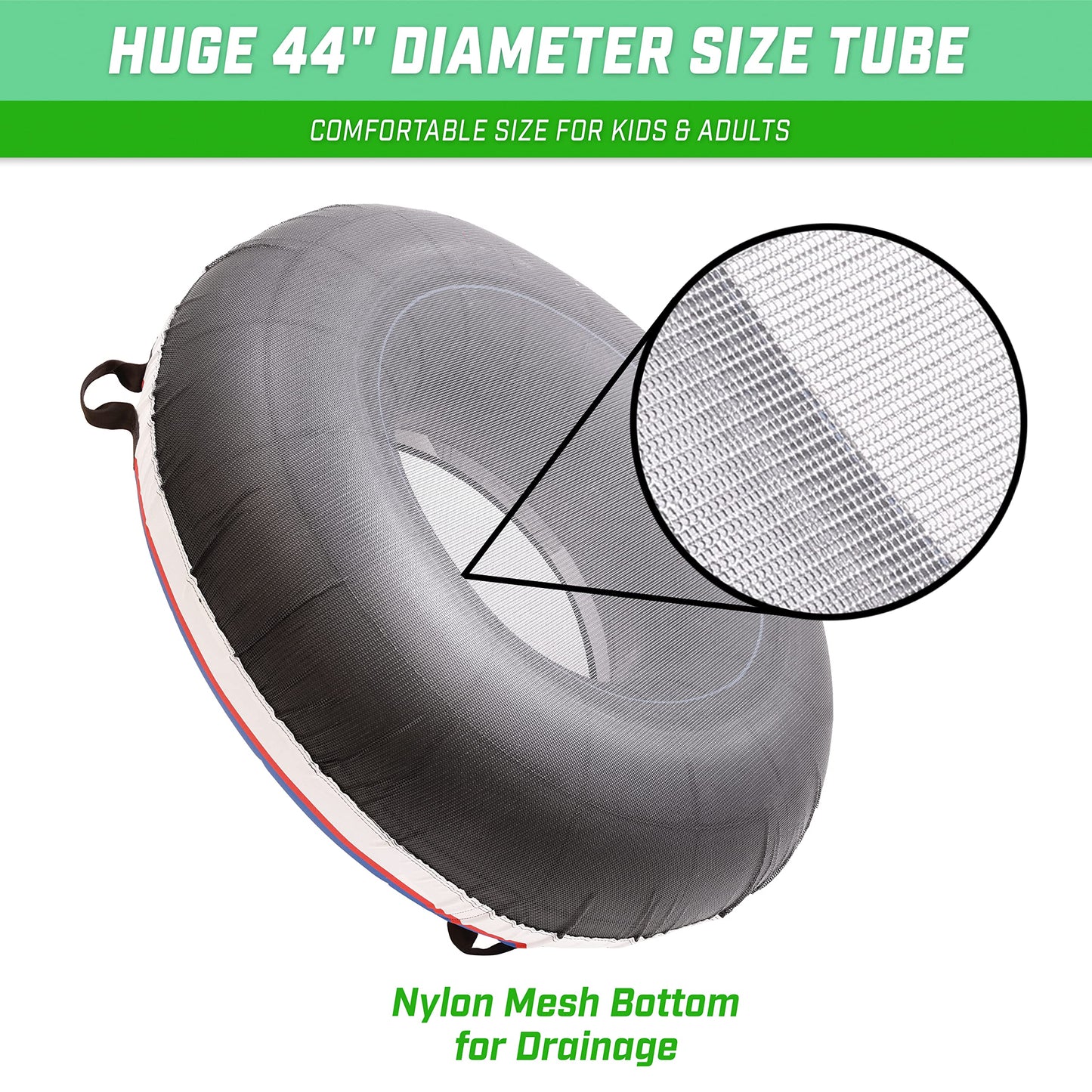 GoSports 44 in Heavy-Duty River Tube with enhanced Canvas Cover - Commercial Grade River Tube - Choose Your Style