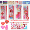 Funeta 30 Pack Valentines Day Stationery, Kids Class Party Favor Cards Set and Gifts for School Classmates, Each Includes 2 Penc