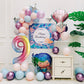 Smlpuame 40 Inch Number Balloons 0-9 Rainbow Gradient Large Number 9 Balloons, Digital Balloons For Birthday Party Celebration D