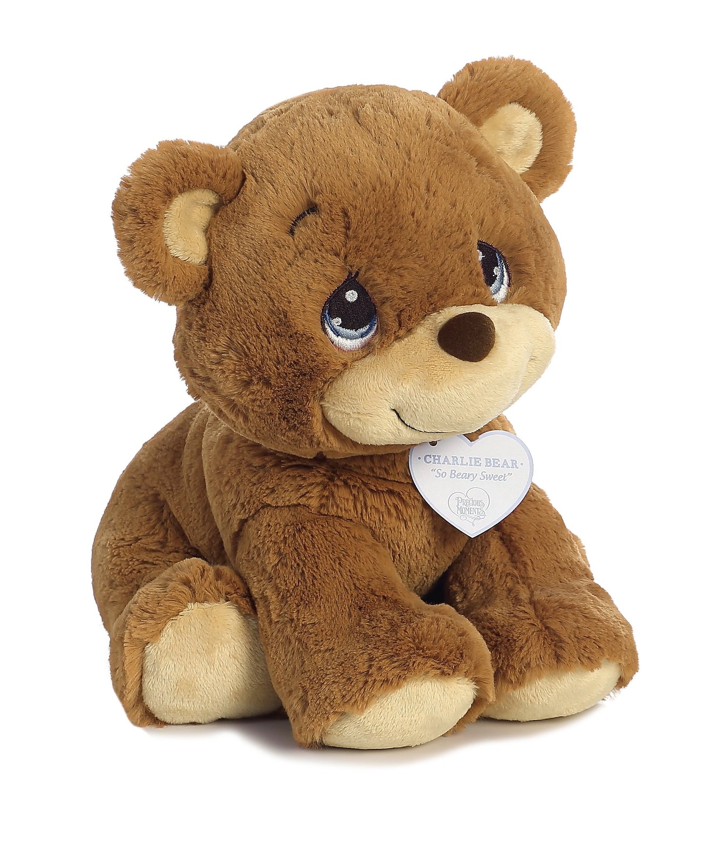 Aurora® Inspirational Precious Moments™ Charlie Bear Stuffed Animal - Cherished Memories - Enduring Comfort - Brown 12 Inches