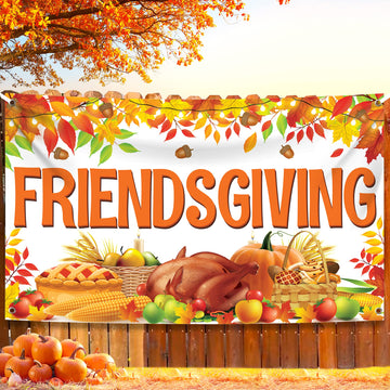 Katchon, Friendsgiving Backdrop - Xtralarge, 72X44 Inch | Friendsgiving Photo Backdrop For Friendsgiving Party Decorations | Happy Friendsgiving Banner For Happy Friendsgiving Decorations For Party