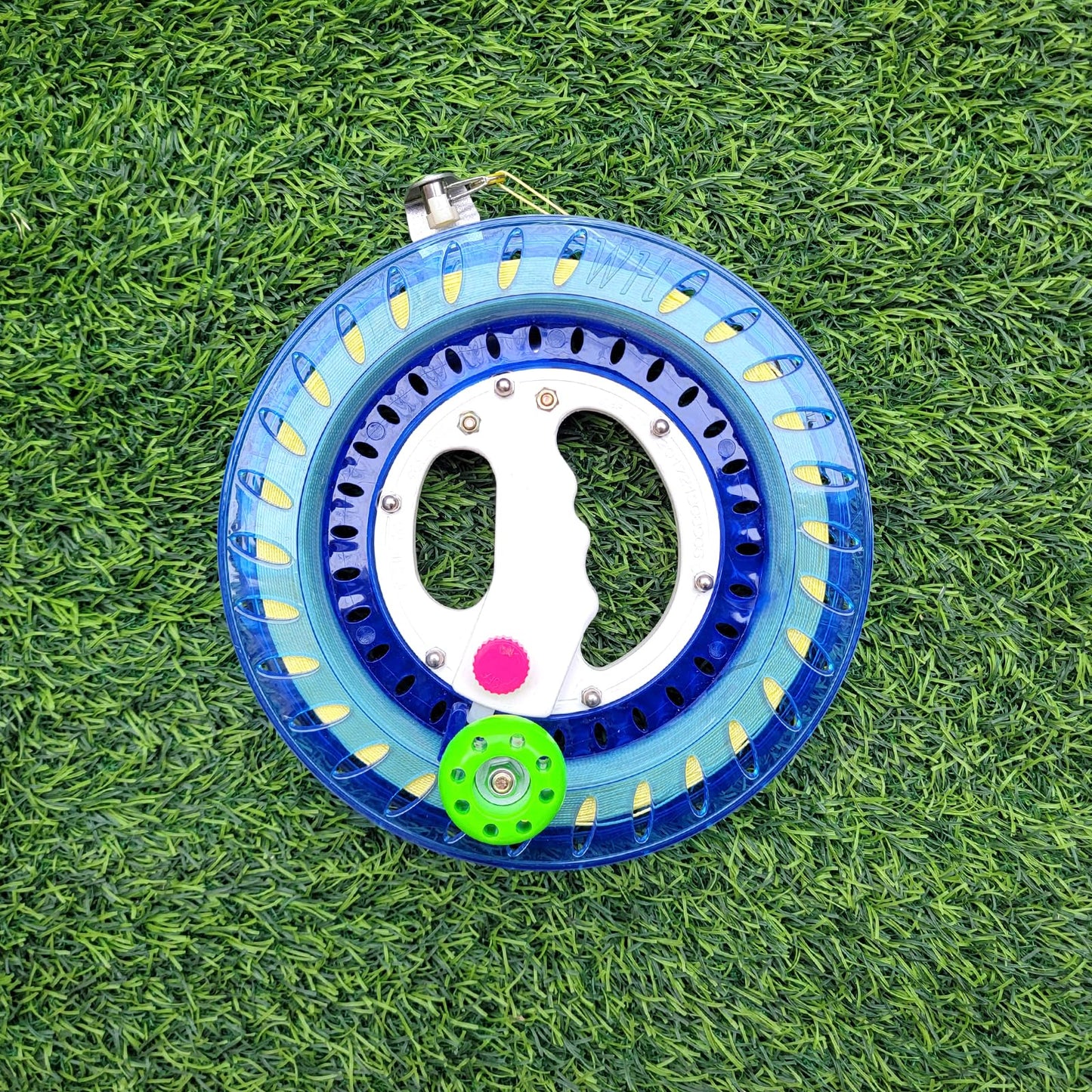 Simxkai Kite String Reel, Kite String Spool,Kite Line Winder, Come With Lock, 9In With1200 Feet Line (Blue)