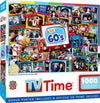 MasterPieces - 1000 Piece Jigsaw Puzzle, Nostalgic 60s TV Shows Collage, Retro Entertainment Fun for Adults, Family, Kids, Non-G