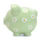 Child To Cherish Ceramic Piggy Bank For Girls, Daisy Green