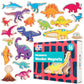 Spark & Wow Wooden Magnets - Dinosaurs - Set Of 20 - Magnets For Kids Ages 2+ - Cute Dinosaur Magnets For Fridges, Whiteboards And More