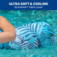 Aqua Oversized Inflatable Pool Noodle – Single – Soft Mesh Jumbo Noodle Pool Float – Blue/White Fern