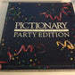 Pictionary Party Edition Board Game - Blue, 15.5"x15.5"x2", Fun Family Activity