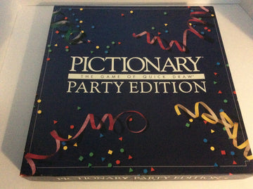Pictionary Party Edition Board Game - Blue, 15.5"x15.5"x2", Fun Family Activity