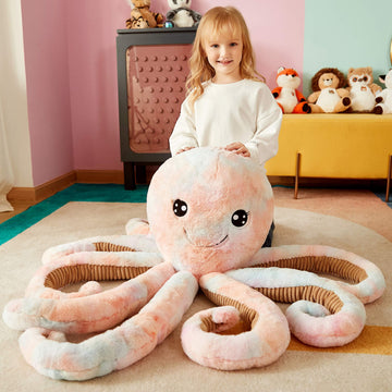 Ikasa Giant Octopus Stuffed Animal Jumbo Plush Toy,30' Soft Toys Large Cute Huge Kawaii Fluffy Big Size Fat Oversized Plushie,Gifts For Kids