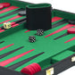 Bello Games Backgammon Set - Faux Leather, Available in Medium & Large Sizes, Green Color