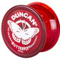 Duncan Toys Butterfly Yo-Yo, Beginner Yo-Yo With String, Steel Axle And Plastic Body, Red