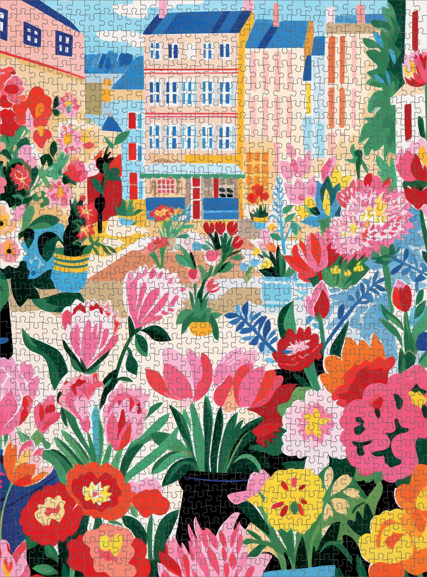 Cross & Glory 1000 Piece Jigsaw Puzzle - Petal Promenade, Large Size, Satin Finish, Spring Hues, Model CG-M-069