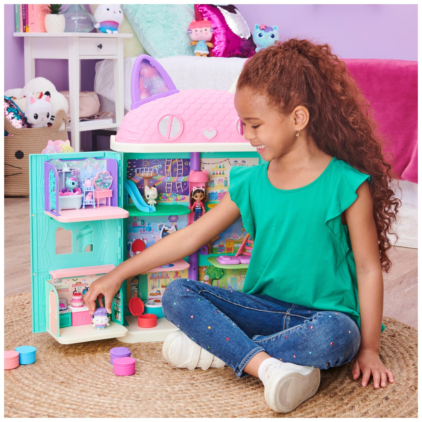 Gabby'S Dollhouse, The Kitchen Of Kitty Dolcetto, Mini Playset Rooms Of The House, Games For Children Ages 3 And Up
